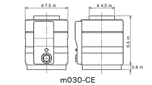 m-series outline drawing-m030-ce